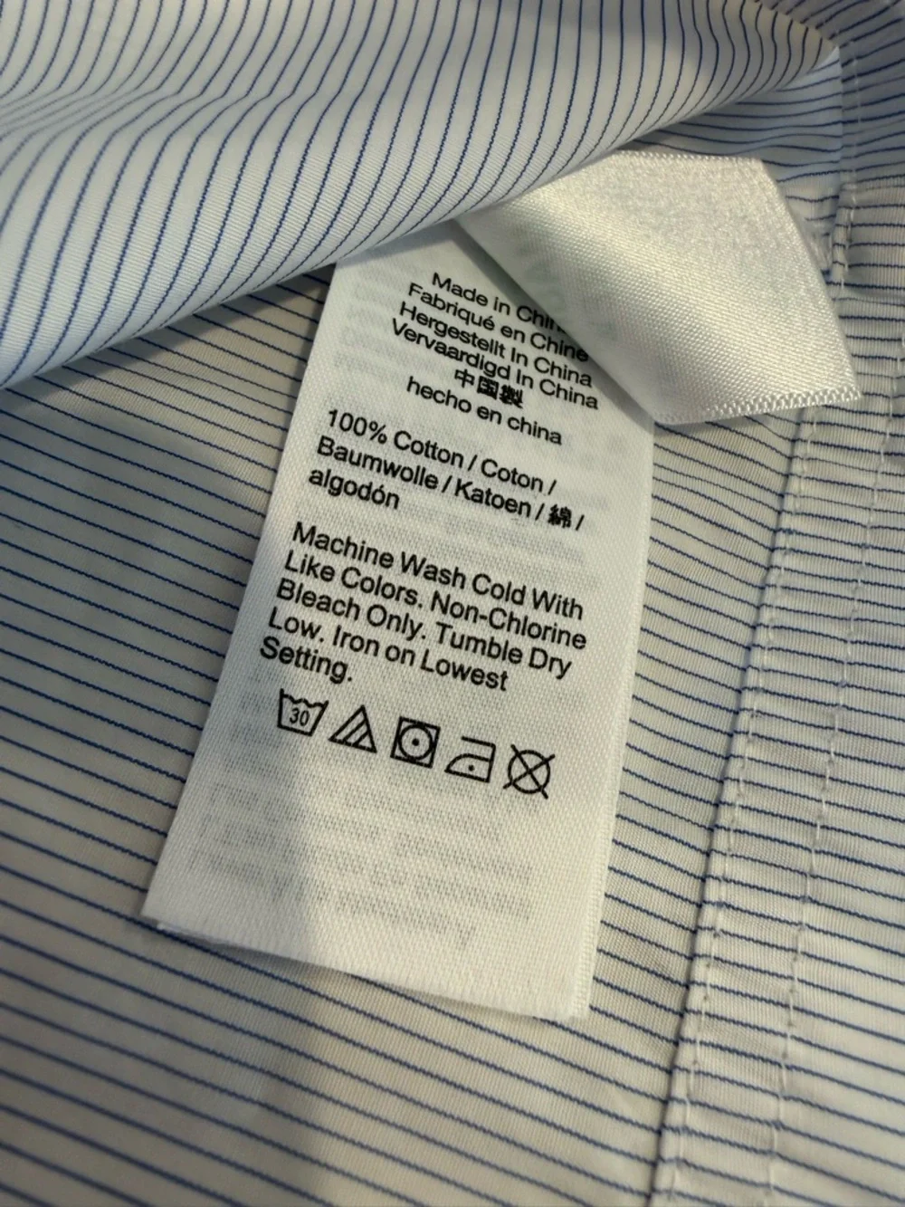 Thomas Mason for J. Crew Light Blue Striped Square-Neck Puff Sleeve Blouse Small